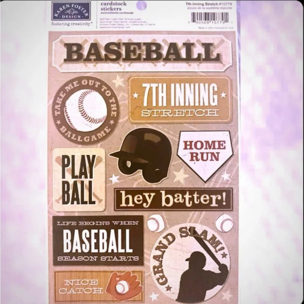 💞 New Baseball Scrapbooking Stickers